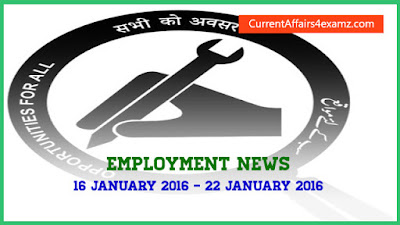 Employment News January 2016
