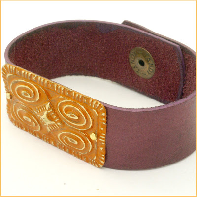 Leather Bracelet for sale at BayMoonDesign