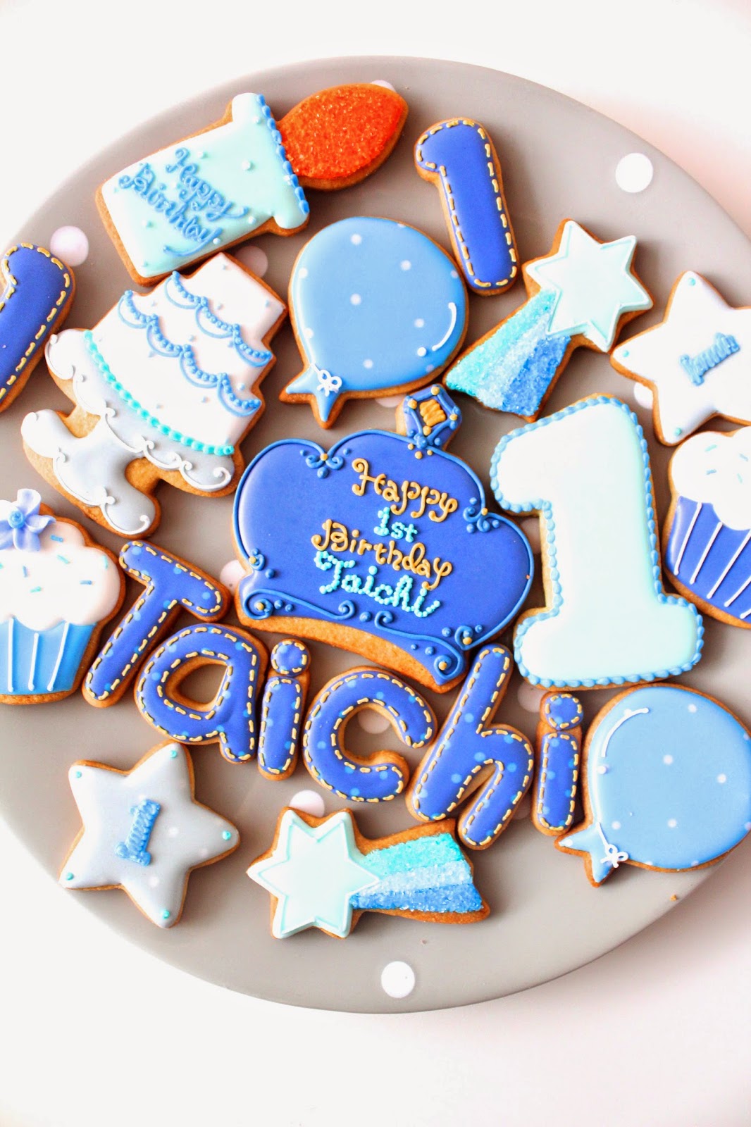 Sweeten Your Day １歳のお誕生日アイシングクッキー Happy First Birthday