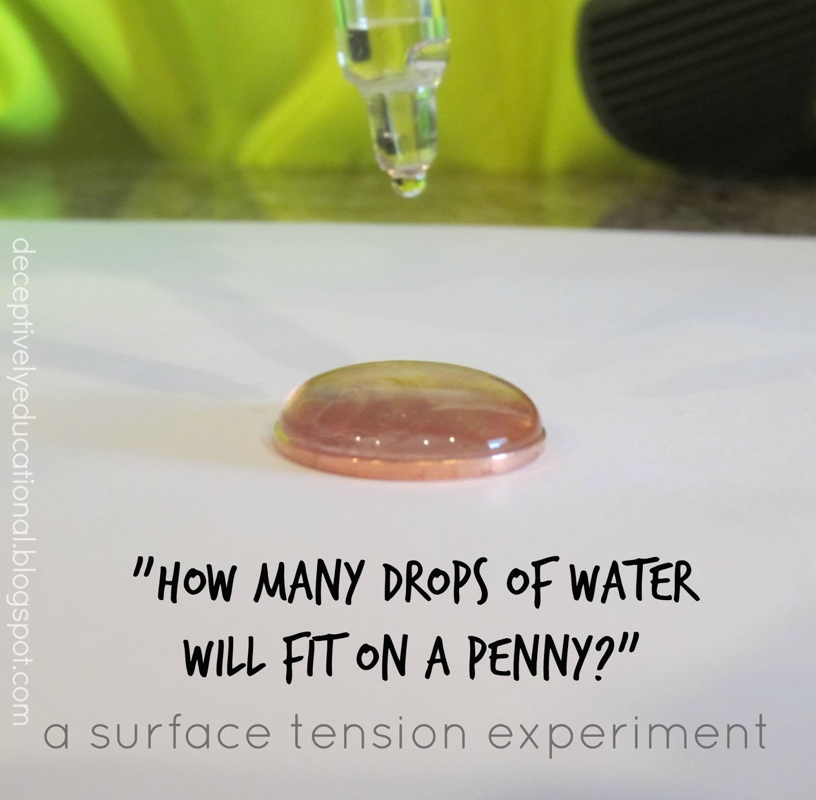 Relentlessly Fun Deceptively Educational How Many Drops Of Water Fit On A Penny A Surface Tension Experiment