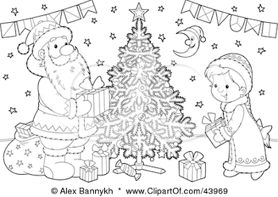 Christmas Tree Coloring Pages for Kids