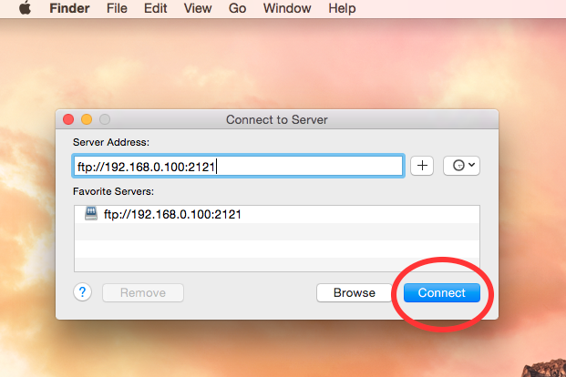 how to connect to ftp server in mac without any third party software