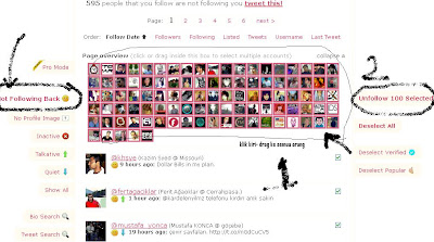 Unfollow ke-banyak akun twitter