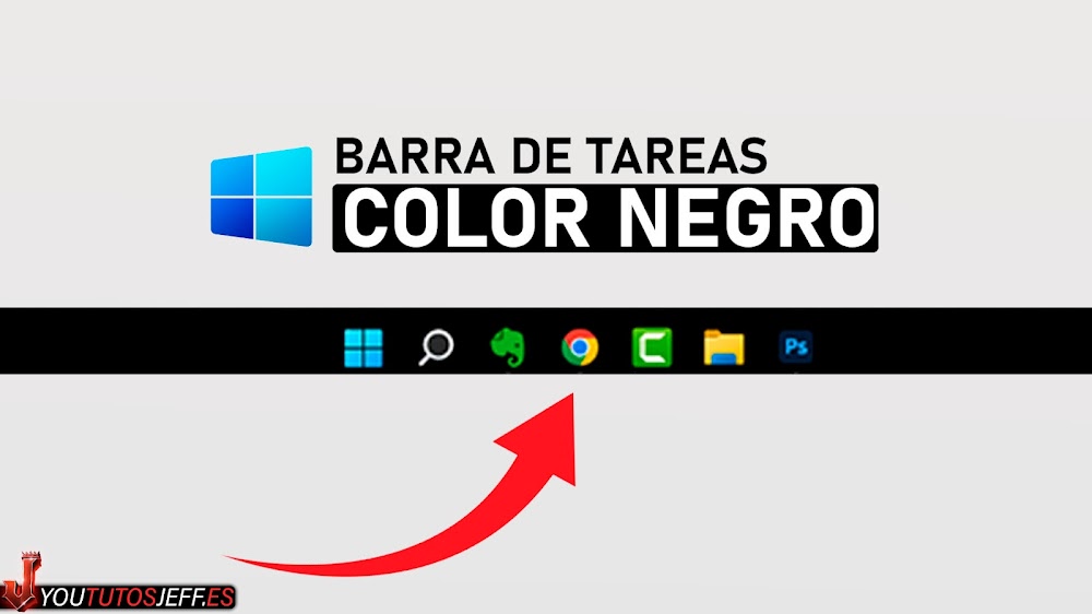 Poner BARRA de TAREAS de COLOR NEGRO Windows 11