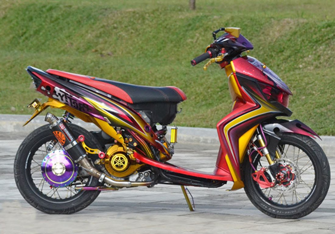 40 Gambar Dan Foto Modifikasi Motor Drag Racing Matic Tercepat