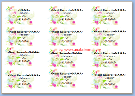 Download Label Undangan Unik Background Bunga Keren