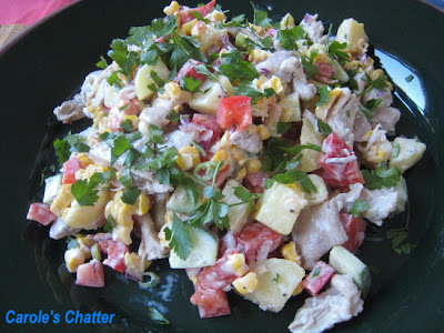 Poached Chicken Salad by Carole of Carole's Chatter