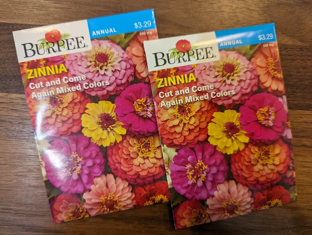 Cut and Come Again Zinnias - Seed Packet