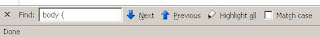 Firefox find bar