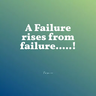 A Failure rises from failure.....!