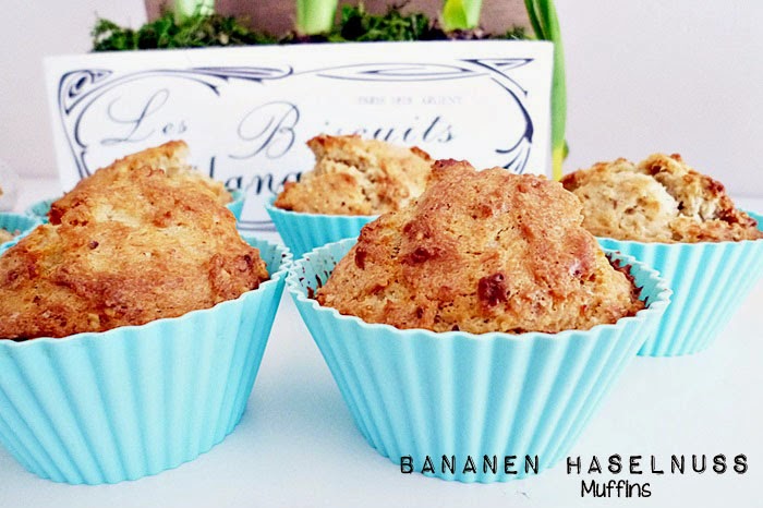 Bananen-Haselnuss Muffins