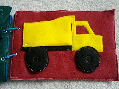 Dump truck quiet book page