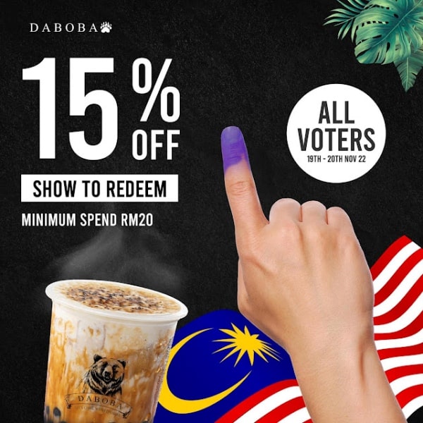 Promosi Daboba Malaysia sempena Hari Mengundi PRU 15