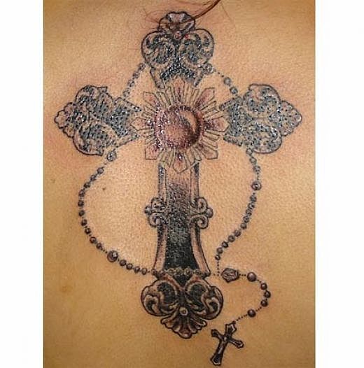 cross tattoos on chest. 2010 cross tattoo designs