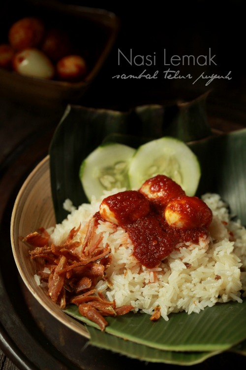 Nasi Lemak Sempoi dan Sambal Telur Puyuh - masam manis