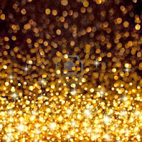 A photo of a splash of golden fairy lights.