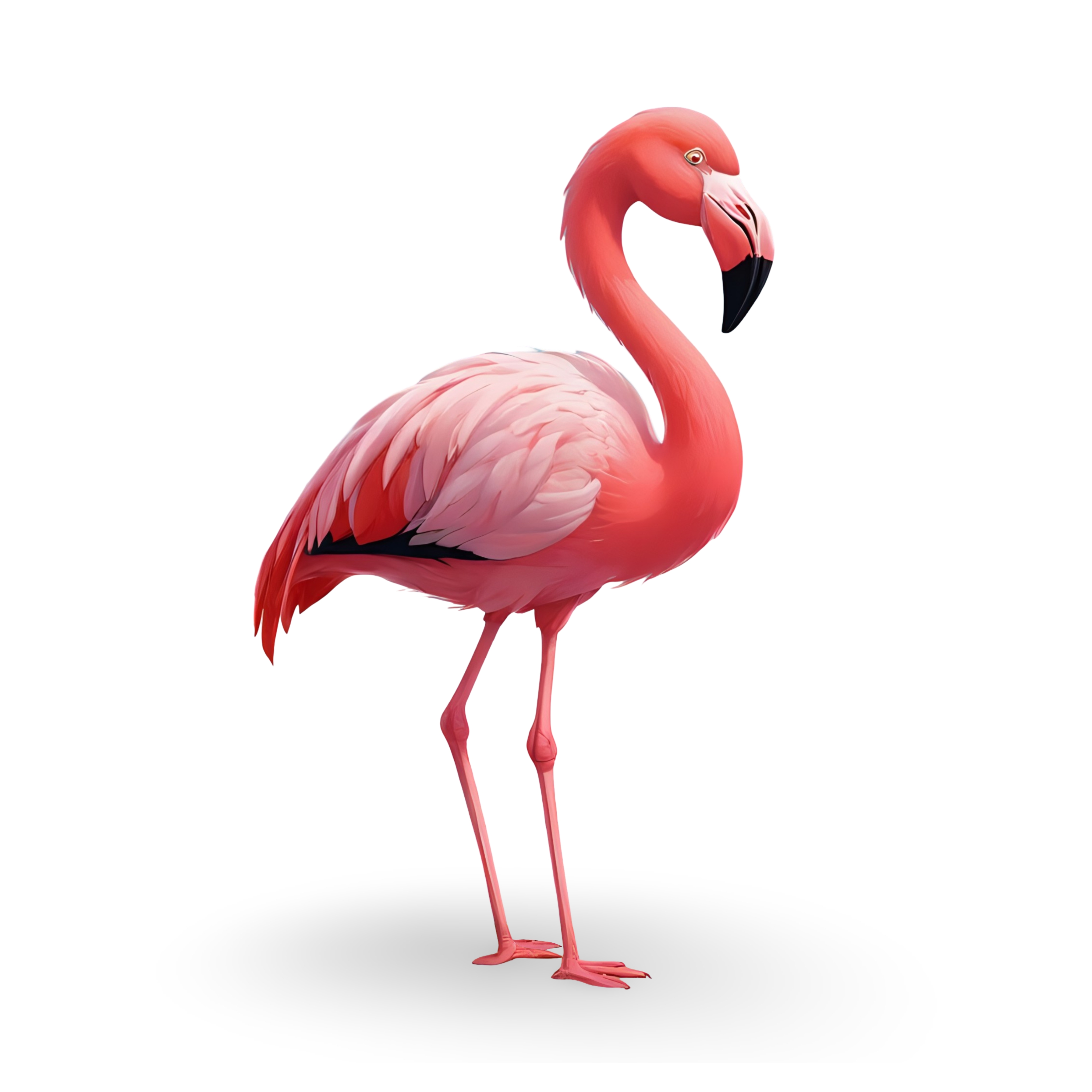 Cartoon flamingo bird