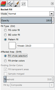 Paint Bucket Tool Properties.