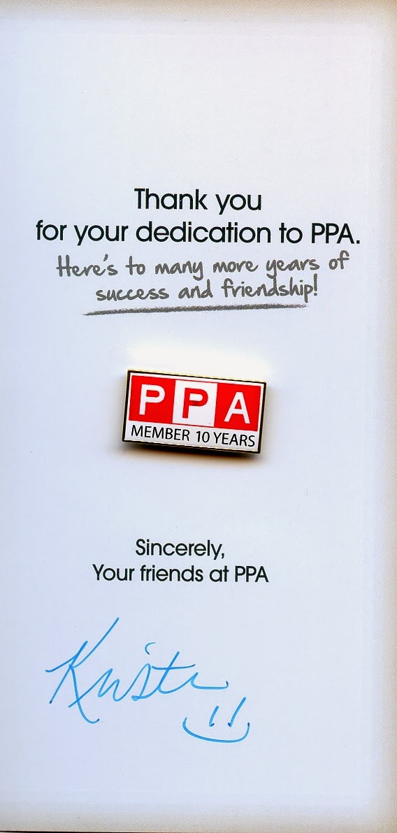 10 year membership pin from PPA