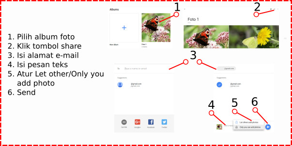 Cara Berbagi (Sharing) Foto dan Gambar Di Google Photos