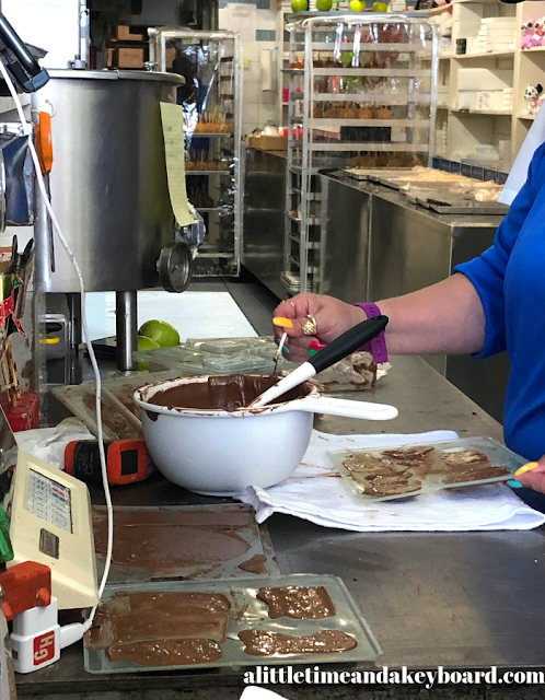 Candy being made before our eyes at The Fudge Pot in Chicago.