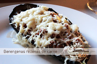 Berenjenas rellenas de carne gratinadas