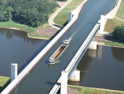 Famous Water Bridge Germany Magdeburg