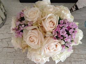 white rose bouquet