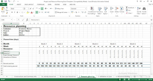 Resource Planning Template Excel