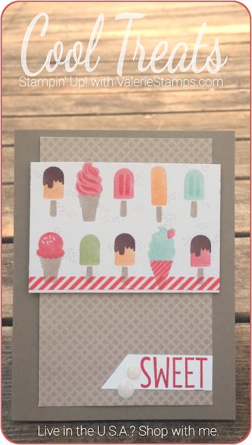 Valerie Stamps Stampin Up Cool Treats ice cream designer series paper dsp 