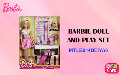 MTL-DJP92 Barbie Doll and Playset, multi-color - MTLB014DEIYA6
