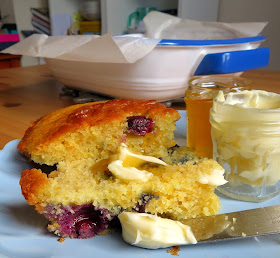 Blueberry & Vanilla Breakfast Corn Bread