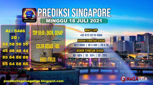 PREDIKSI SINGAPORE  MINGGU 18 JULI 2021