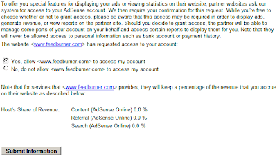 Grant access to Feedburner, i need access, bro!