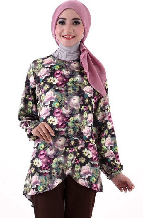 Aneka Contoh Model Baju Batik Muslim Design Gambar Terbaru 