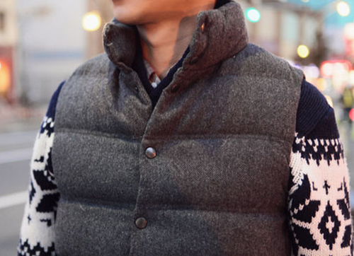 Front Snap Closure Quilted Vest