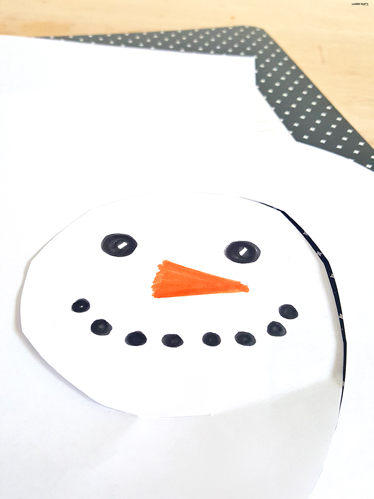 This little snowman is SO easy to build and the perfect indoor project if you are trying to avoid the cold... or reminiscing of cool weather memories.