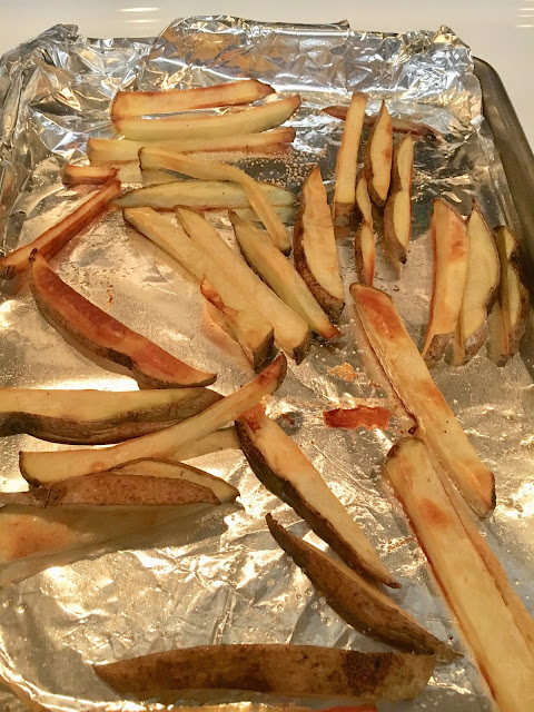 If you are looking for a homemade fry recipe this is it. Baked in the oven and golden delicious and perfect overtime.