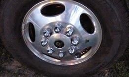 Front Tire with Tire Pressure Monitor attached