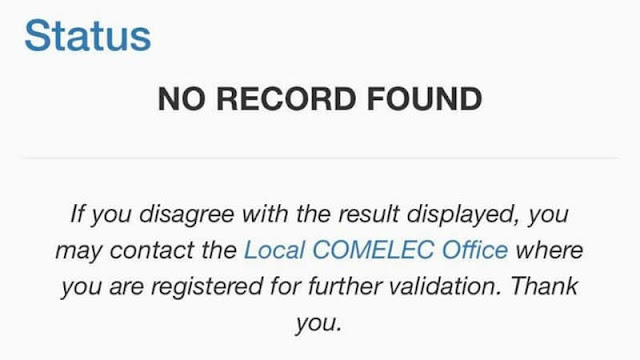 Got 'No Record Found' on Comelec's Precinct Finder? Here's Why