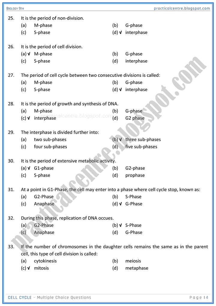 cell-cycle-mcqs-biology-9th-notes