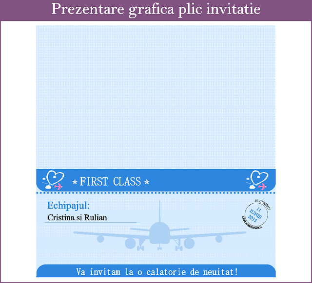 Invitatii Nunta Bilet de Avion