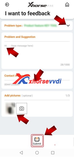 Xhorse APP  Support / Feedback 2