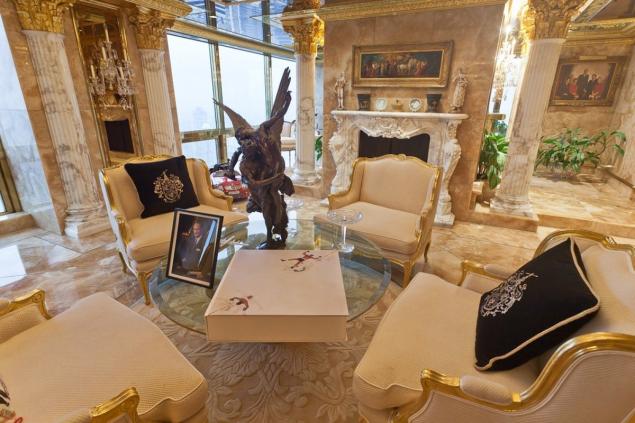 the Manhattan-Penthouse in Trump Tower, the chic of the cheap