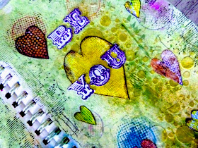 close up of doodled hearts