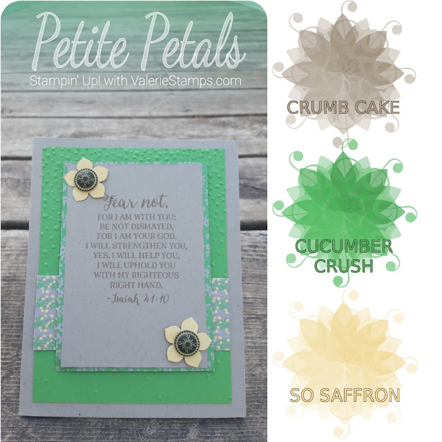 Valerie Stamps Stampin Up petite petals color story
