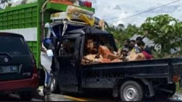    Kecelakaan Maut Dekat SPBU Baloli Baebunta, Sopir Pick up Meninggal Ditempat