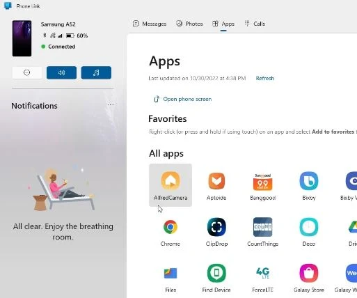 ما هي وظيفية Microsoft Phone Link