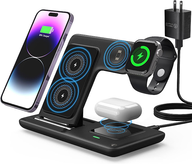 Desk Organizer with Wireless Charger