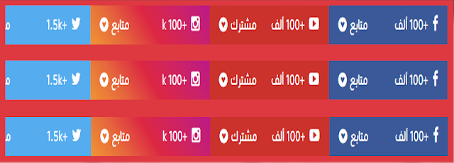 اضافة ازرار مواقع التواصل بتاثير رائع لمدونات بلوجر